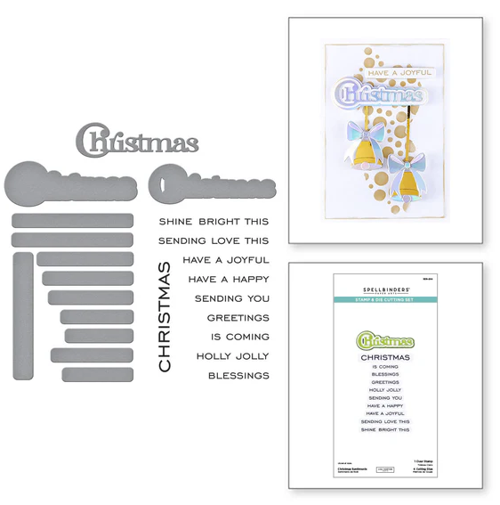 Spellbinders - Christmas Sentiments Clear Stamp & Die Set