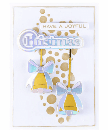 Alternative view of Spellbinders - Christmas Sentiments Clear Stamp & Die Set