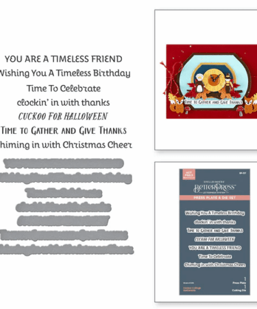 Spellbinders - Cuckoo Cottage Sentiments BetterPress Plate & Die Set