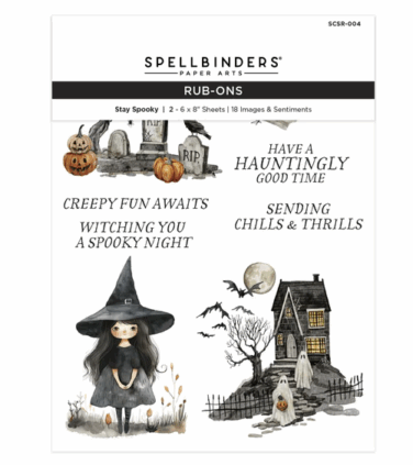 Spellbinders - Stay Spooky Rub-On Sheets