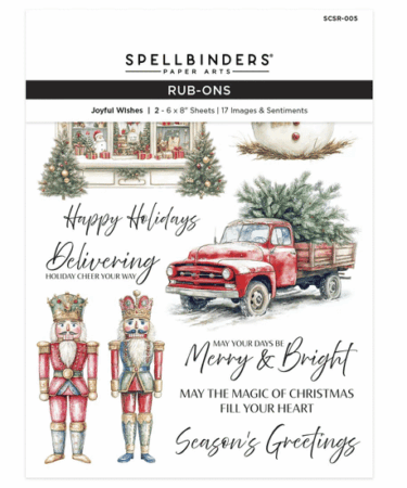 Spellbinders - Joyful Wishes Rub-On Sheets