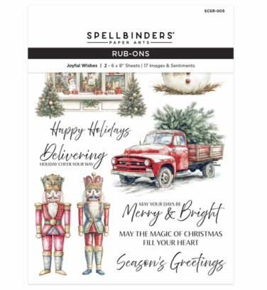 Spellbinders - Joyful Wishes Rub-On Sheets