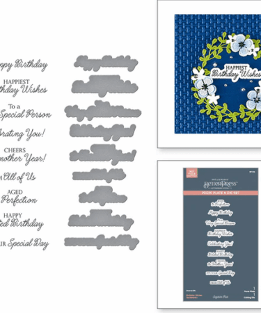 Spellbinders - Birthday Wishes Sentiments BetterPress Plate & Die Set