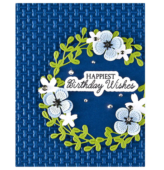Spellbinders - Birthday Wishes Sentiments BetterPress Plate & Die Set - immagine 2