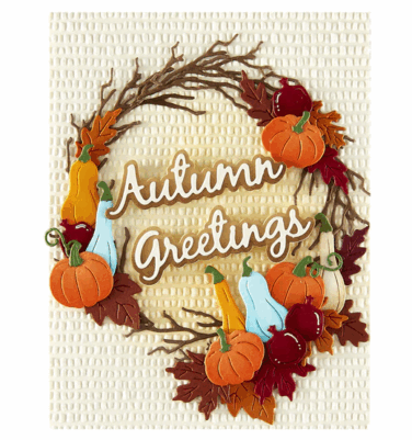 Alternative view of Spellbinders - Autumn Greetings Wreath Etched Dies