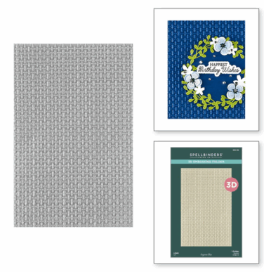Spellbinders - Linen 3D Embossing Folder