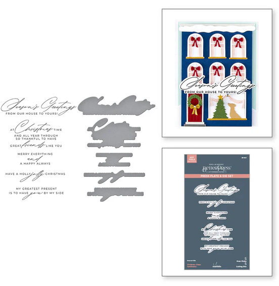Spellbinders - Christmas Cheer Sentiments BetterPress Plate & Die Set