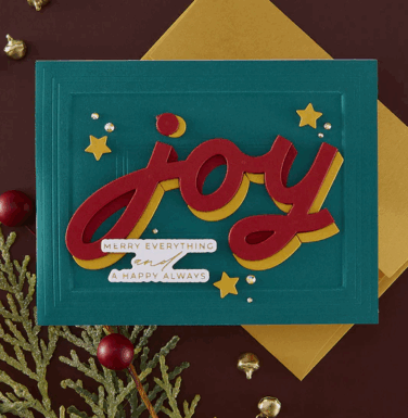 Alternative view of Spellbinders - Christmas Cheer Sentiments BetterPress Plate & Die Set