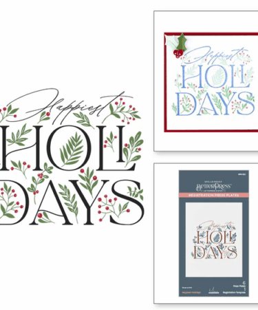 Spellbinders - Happiest Holidays Registration Press Plate Set
