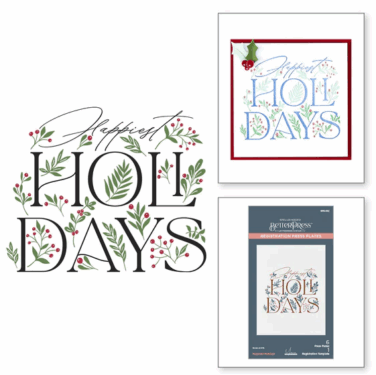 Spellbinders - Happiest Holidays Registration Press Plate Set