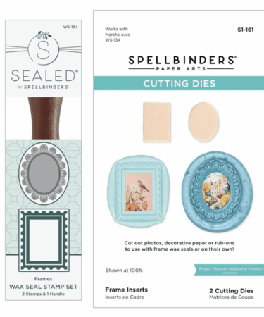 Spellbinders - 2 Pack Frames Wax Seal Stamps & Dies Bundle