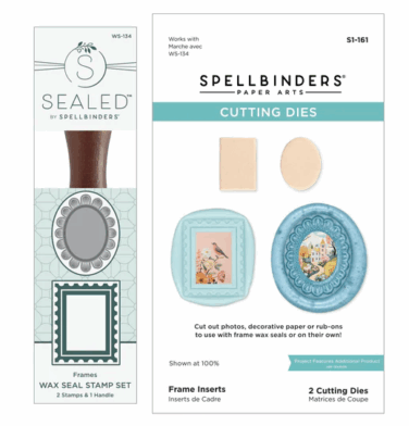 Spellbinders - 2 Pack Frames Wax Seal Stamps & Dies Bundle