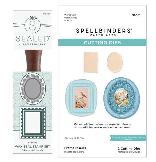 Spellbinders - 2 Pack Frames Wax Seal Stamps & Dies Bundle