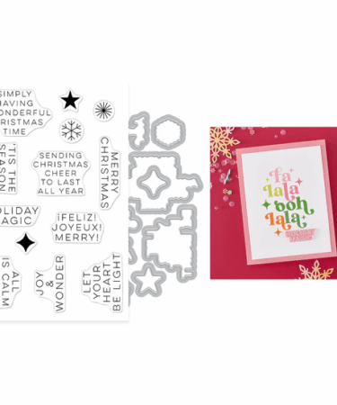 Hero Arts - Modern Holiday Greetings Stamp & Cut Set