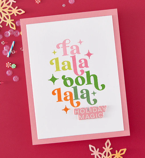 Hero Arts - Modern Holiday Greetings Stamp & Cut Set - immagine 2