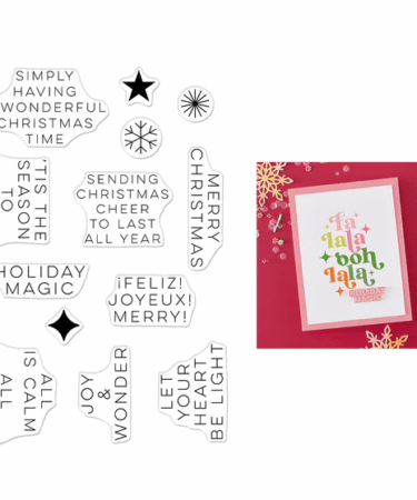 Hero Arts - Modern Holiday Greetings Clear Stamp Set