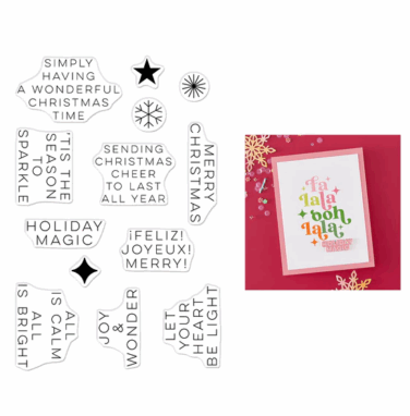 Hero Arts - Modern Holiday Greetings Clear Stamp Set