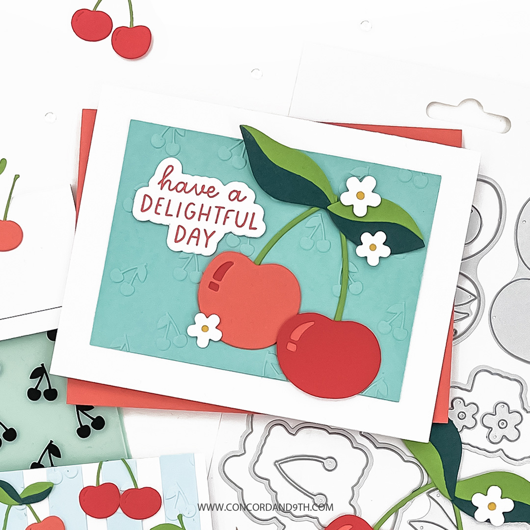 Concord & 9th - Cherry Nice Embossing Folder (6 x 6) - immagine 2