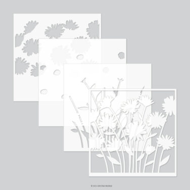 Concord & 9th - Daisy Bouquet Stencil Pack (4 qty; 6 x 6)