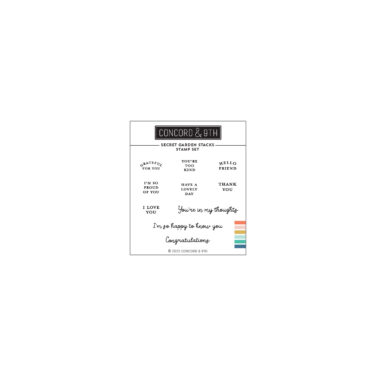 Concord & 9th - Secret Garden Stacks Stamp Set (3 x 3)