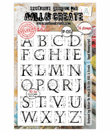 AALL & CREATE - STAMP SET  - a5 Aged Manuscript