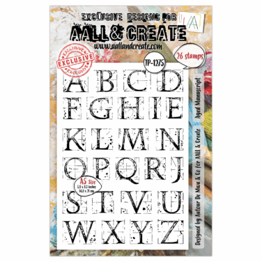 AALL & CREATE - STAMP SET A5 - Aged Manuscript
