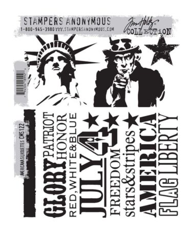 Stampers Anonymous Americana Silhouettes Tim Holtz Cling Stamps