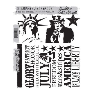 Stampers Anonymous Americana Silhouettes Tim Holtz Cling Stamps