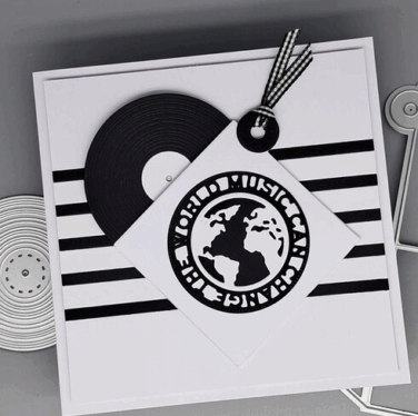 Alternative view of Lisa Horton Crafts Paula Creates Die Set - Tag On The Record