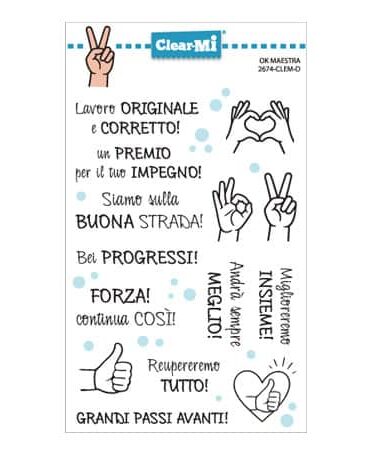 IMPRONTE D'AUTORE - set di timbri Ok Maestra