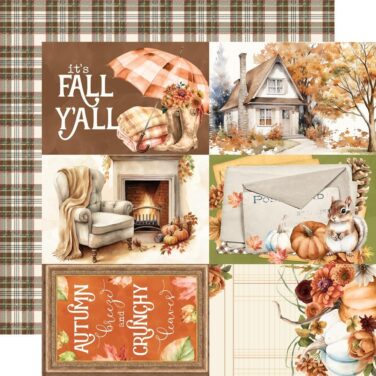 SIMPLE STORIES - Collezione  Simple Vintage Autumn Breeze - CARTA PATTERNED - 4X6 Elements