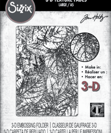 Sizzix 3D Texture Fades by Tim Holtz A5 Foliage Large
