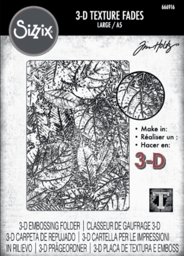 Sizzix 3D Texture Fades by Tim Holtz A5 Foliage Large