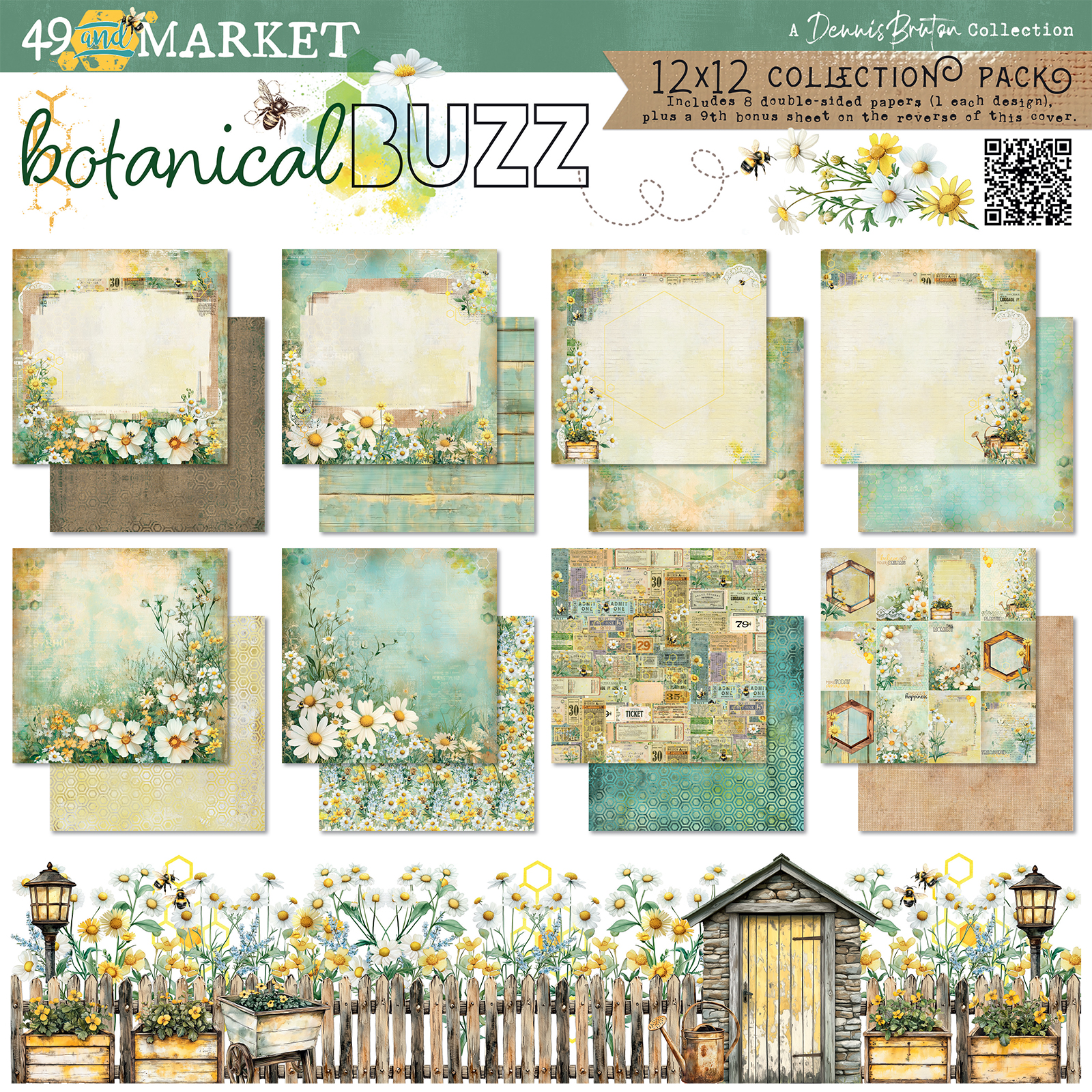 49 AND MARKET Collezione Botanical Buzz - 12 x12 Collection Pack