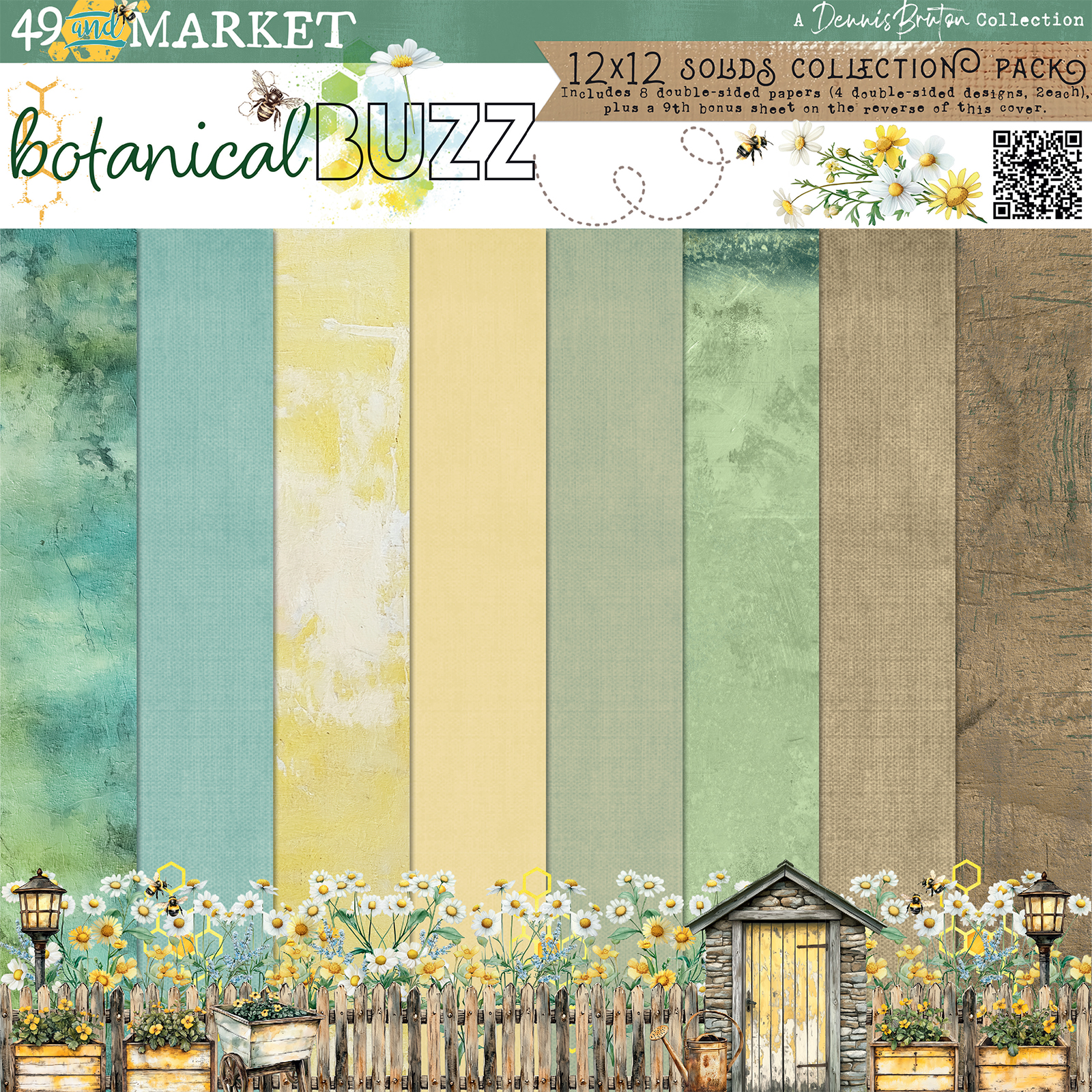 49 AND MARKET Collezione Botanical Buzz - 12 x12 Solids Collection Pack