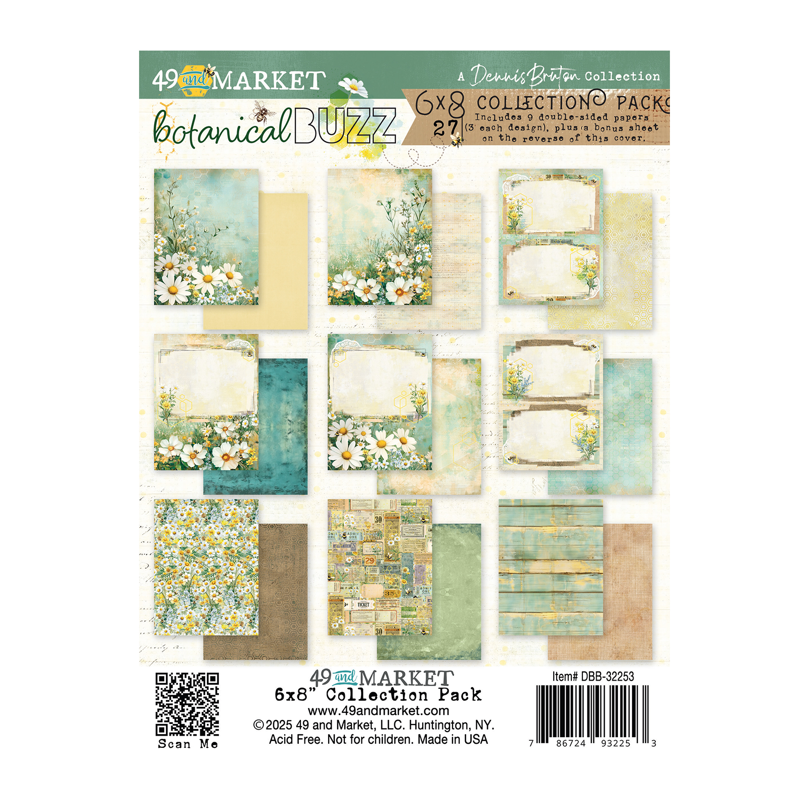 49 AND MARKET Collezione Botanical Buzz - 6 x 8 Collection Pack