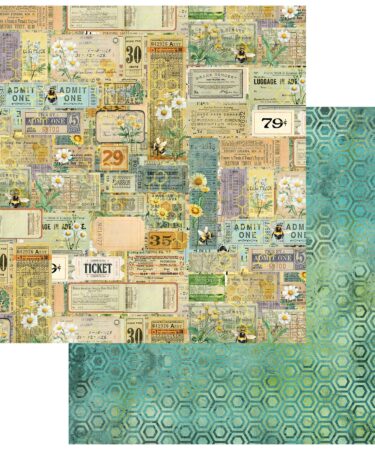 49 AND MARKET Collezione Botanical Buzz  - Carta patterned 12x12 - Vibrant