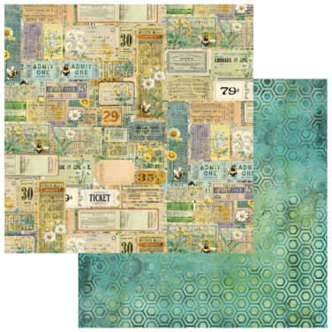 49 AND MARKET Collezione Botanical Buzz  - Carta patterned 12x12 - Vibrant