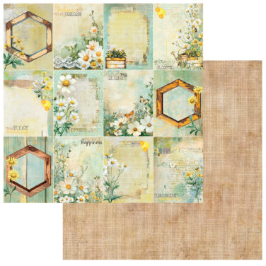 49 AND MARKET Collezione Botanical Buzz  - Carta patterned 12x12  - Blooming
