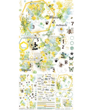 Alternative view of 49 AND MARKET Collezione Botanical Buzz  - 6 x12 Rub-on Transfer Set