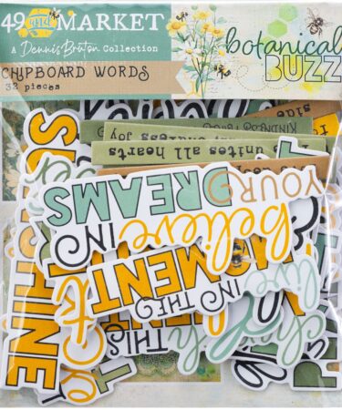 49 AND MARKET Collezione Botanical Buzz  -  Chipboard Words