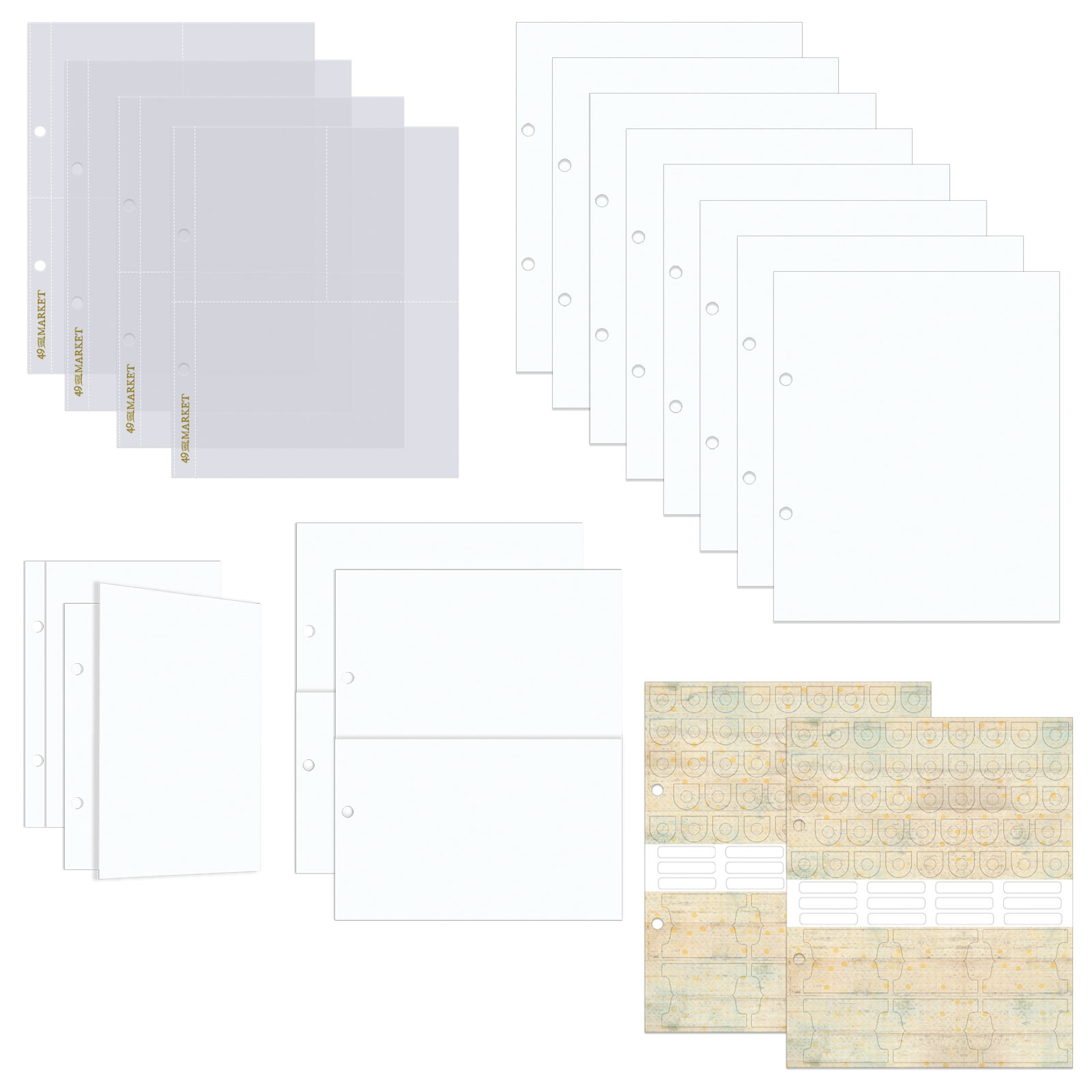 49 AND MARKET Collezione Botanical Buzz - Foundations Binder Album Kit - Sunny - immagine 2