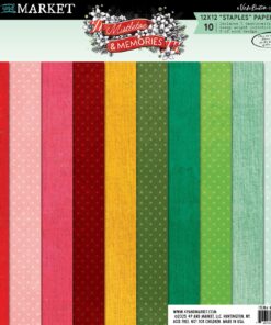 49 AND MARKET, Vicki Boutin - Collezione Mistletoe and Memories  - 12x12 Staples Pack