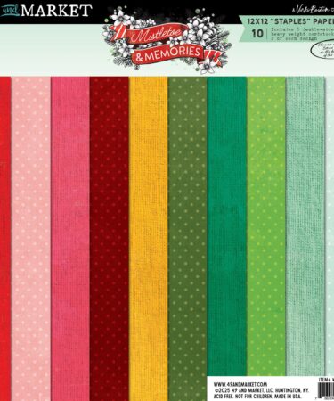 49 AND MARKET, Vicki Boutin - Collezione Mistletoe and Memories  - 12x12 Staples Pack