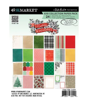 49 AND MARKET, Vicki Boutin - Collezione Mistletoe and Memories  - 6x8 Paper Pack