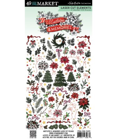 49 AND MARKET, Vicki Boutin - Collezione Mistletoe and Memories  - Laser Cut Foliage