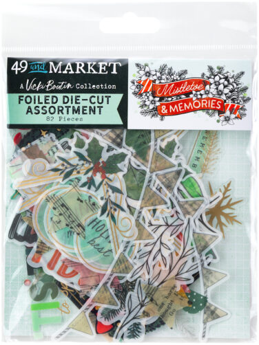 49 AND MARKET, Vicki Boutin - Collezione Mistletoe and Memories  -  Foiled Die-Cut Assortment