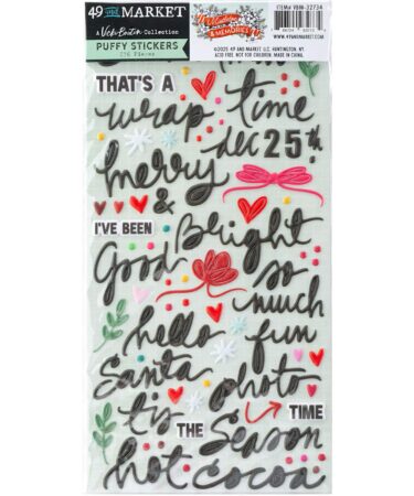 49 AND MARKET, Vicki Boutin - Collezione Mistletoe and Memories  -  Puffy Stickers