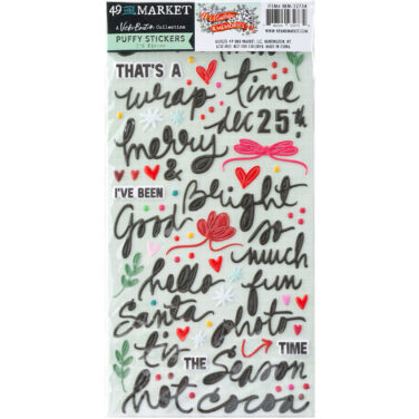 49 AND MARKET, Vicki Boutin - Collezione Mistletoe and Memories  -  Puffy Stickers