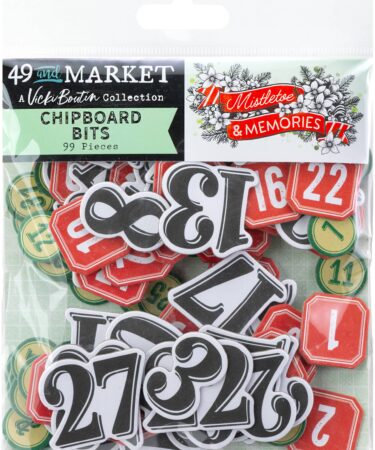 49 AND MARKET, Vicki Boutin - Collezione Mistletoe and Memories  - Chipboard Bits